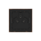 86 Type 10A 250V Three-hole Electrical Wall Socket Outlets Black Walnut Wood Frame