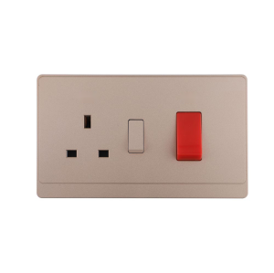 Cooker Plates Wall Switched Socket 45A 250V~(PC Panel, 4 Colors)