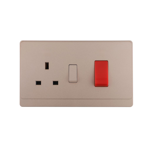 Cooker Plates Wall Switched Socket 45A 250V~(PC Panel, 4 Colors)