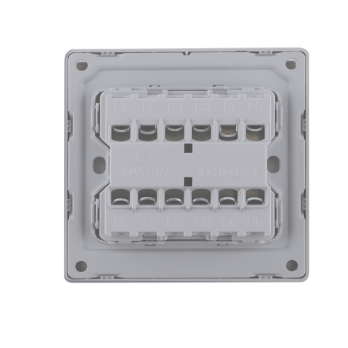 4 Gang 1 Way/2 Way Wall Switch 10AX 250V~(PC Panel, 4 Colors)