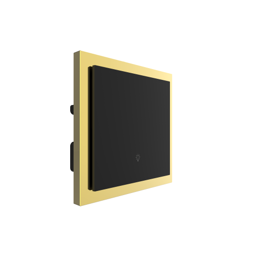 1 Gang 250V 10A Smart ZigBee Wall Switch (L-N Version) Stainless Steel Gold Plated Frame High Luxury Style Home Decoration