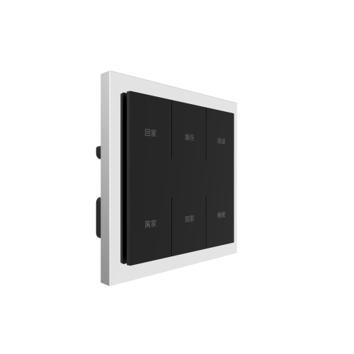 Zigbee Intelligent Scenario Switch 6 Gang Smart Wall Scene Switch (L&N) Stainless Steel Frame Silver Plated