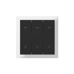 250V 10A Zigbee Smart 3 Gang Wall Switch + 3 Gang Scene Switch L-N (Stainless Steel Frame Silver Plated)