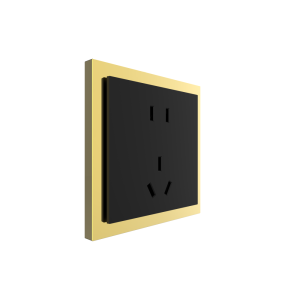 86 Type 10A 250V Five-hole Electrical Wall Socket Outlets Stainless Steel Gold Plated Frame