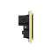 86 Type 10A 250V Five-hole Electrical Wall Socket with USB A+C Ports Outlets 45W Fast Charing Stainless Steel Gold Plated Frame