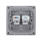 1 Gang Telephone Socket RJ11/12 8P4C +1 Gang Data Socket RJ45, CAT6 (PC Panel, 4 Colors)
