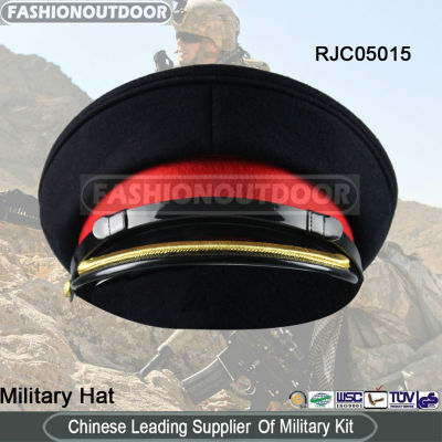 Wool/Spandex Navy Military Officer cap