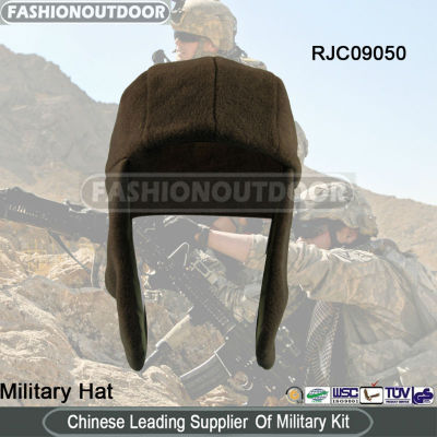 Army Polar fleece Brown Warm hat