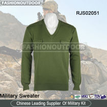 Wool/Acrylic Olive Military Sweater/Pullover