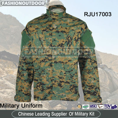 Military uniform--Digital Woodland Poly / Cotton Ripstop ACU Coats