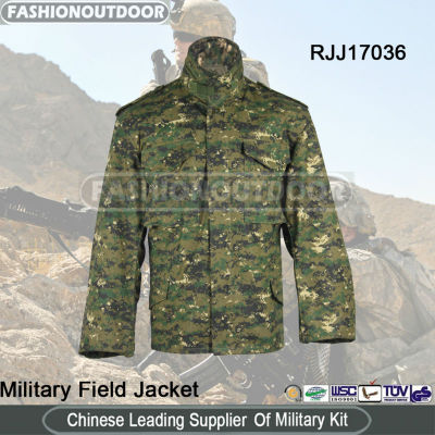 Digtial Woodland Nylon/Cotton Military Field Jacket