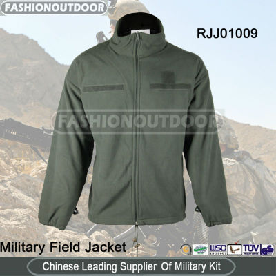 Olive Polar Fleece Military Field Jacket