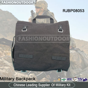 Black Canvas Military Message Bag Shoulder Bag