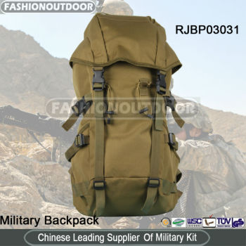 Khaki Tactical Backpack With Cover