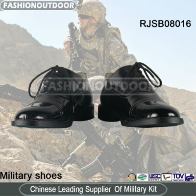 Military Shoes - Senior Officer Leather Shoes with Permenent Shine For Man