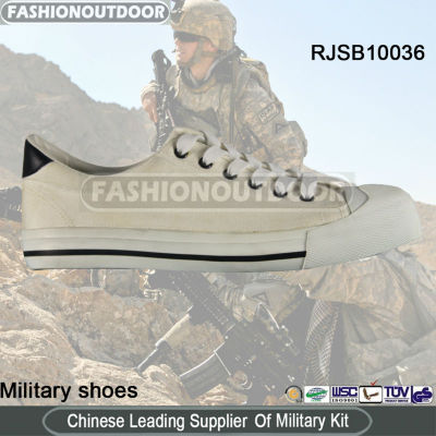 Military Shoes - Traning Shoes for Solider with Strong Canvas (White) Government Issued