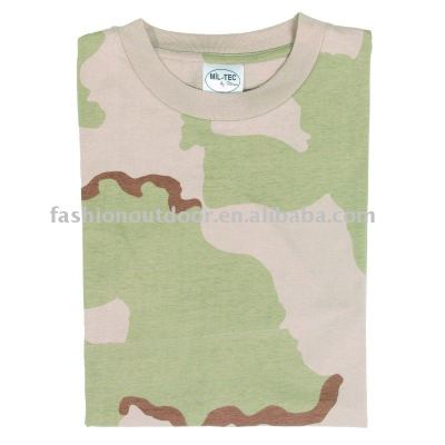 3 color desert military T-shirt for US army