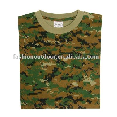 Digital woodland military T-shirt for US army
