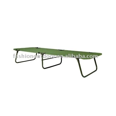 FOLDING ARMY BED--olive green camp bed