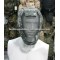 Digital gray disguise military facemask with steel