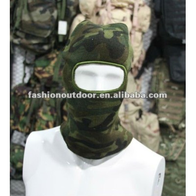 Woodland disguise military balaclava with wool