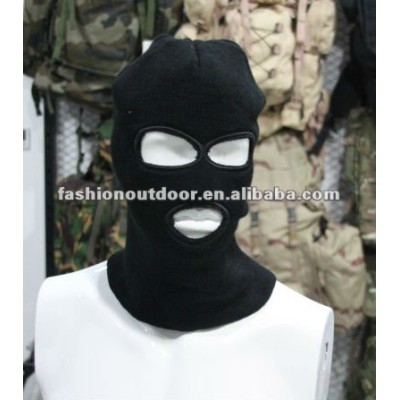 Balaclava face mask Black 3-hole military face mask