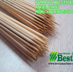 bambú barbacoa palo que hace la máquina