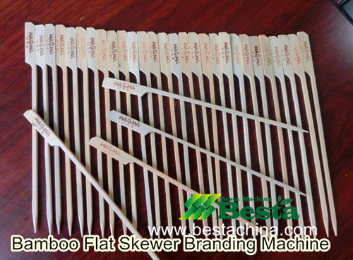 Bamboo Flag Skewer Making Machine , Branding Machine