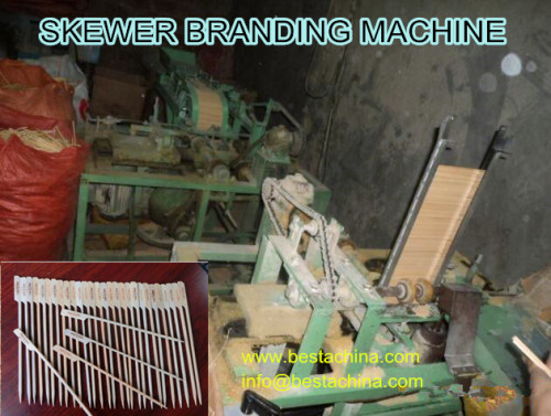 Bamboo Flag Skewer Making Machine , Branding Machine