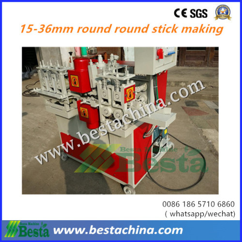 big size  round wooden stick making machine 15-36mm