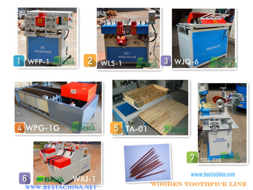 Wooden Toothpick Machineries, Wooden Toothpick Machine (whole set)