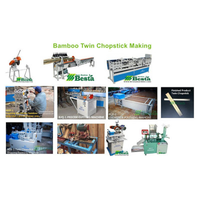 High speed twin chopstick shape forming machine, bamboo chopstick lines