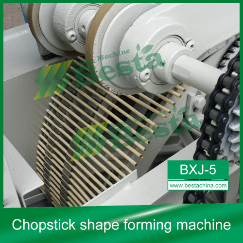 Chopstick shape forming machine (high speed), round chopstick sharpening machine