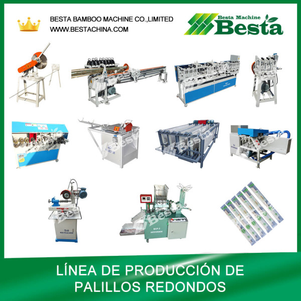 Máquina para hacer palillos redondos (toda la línea de producción)