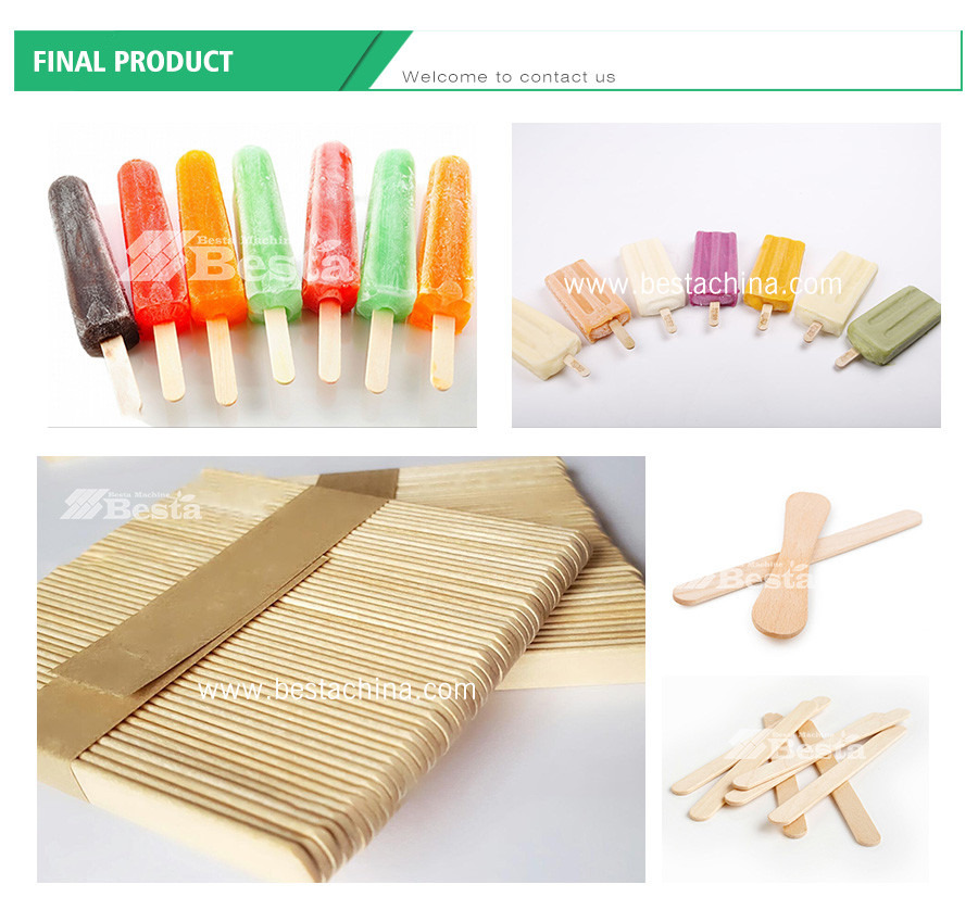 Wooden ice cream stick carved cutting machine