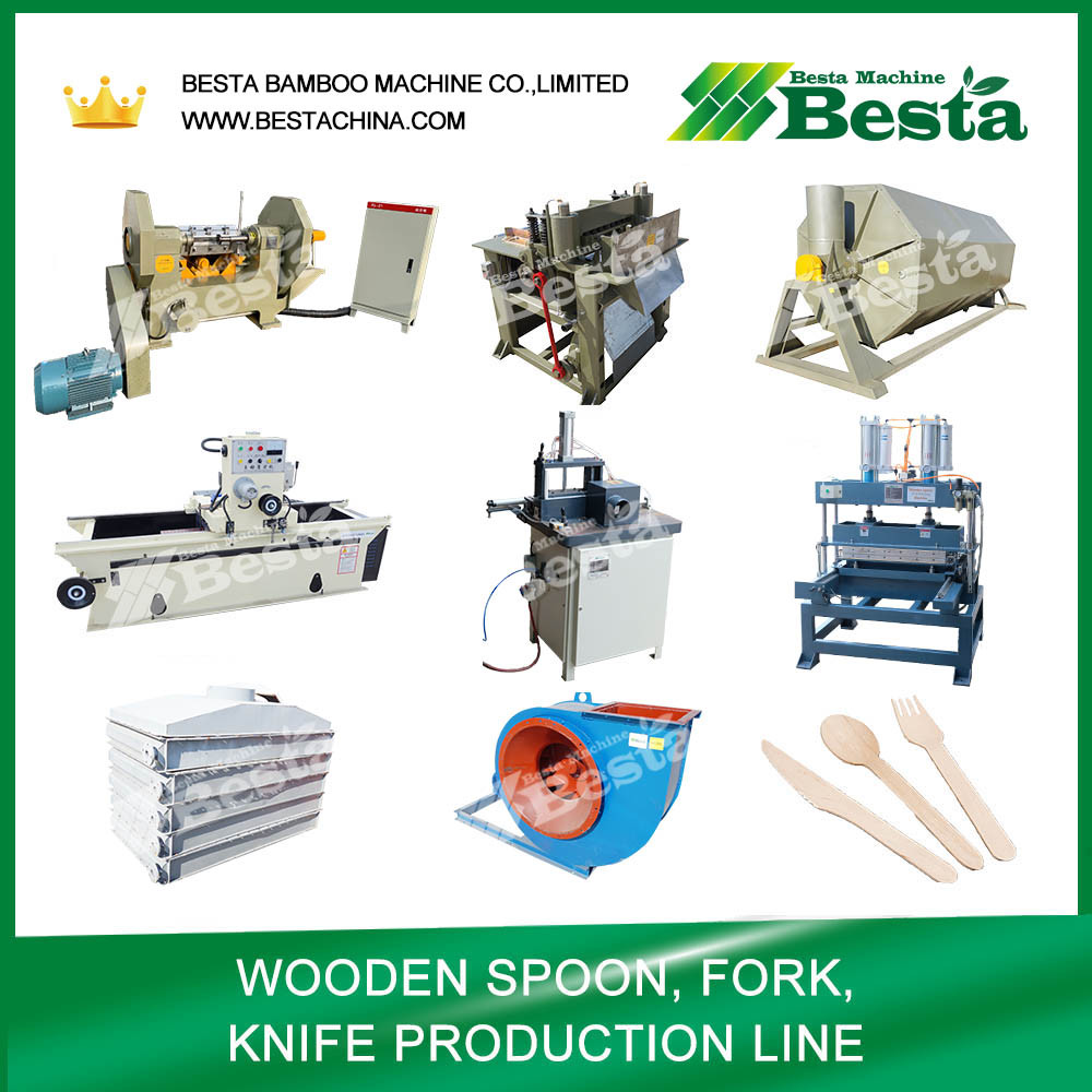 Disposable Wooden Spoon Making Production Line Wooden Ice cream Stick