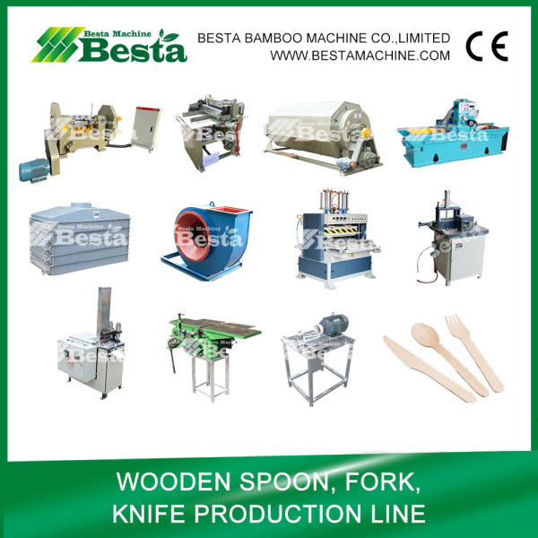 Wooden Spoon, fork, knife making machine