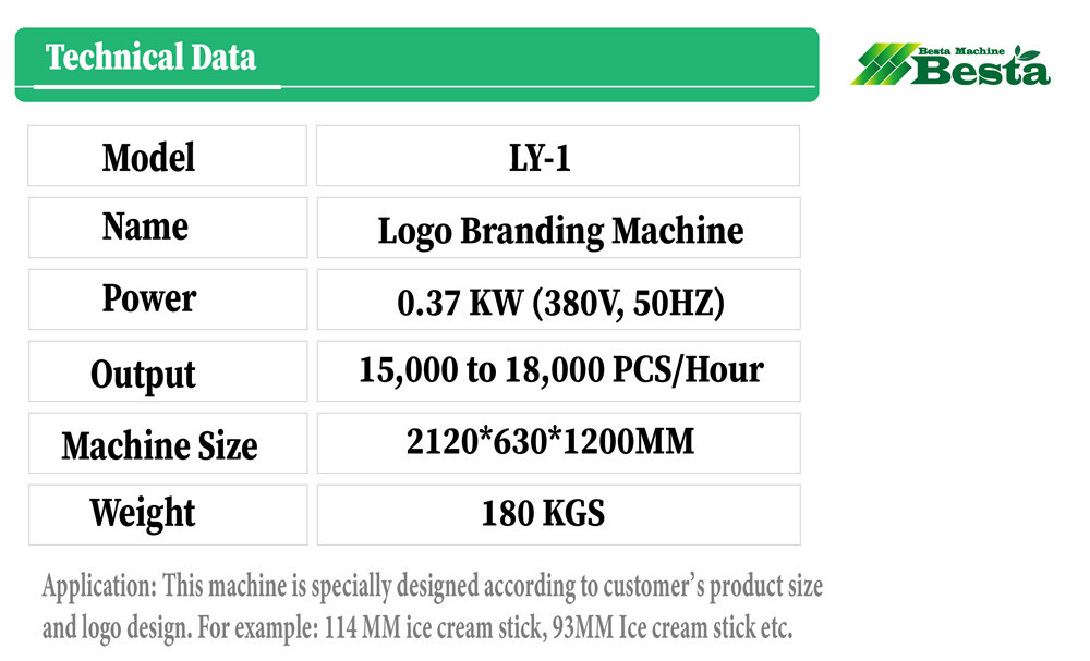 high quality wooden ice cream stick logo branding machine