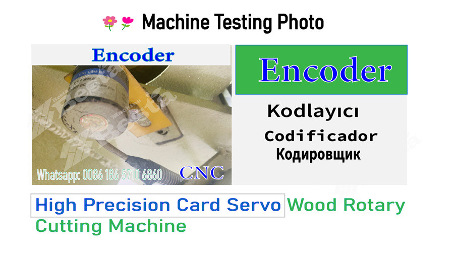 wood rotary cutting machine testing photo 2