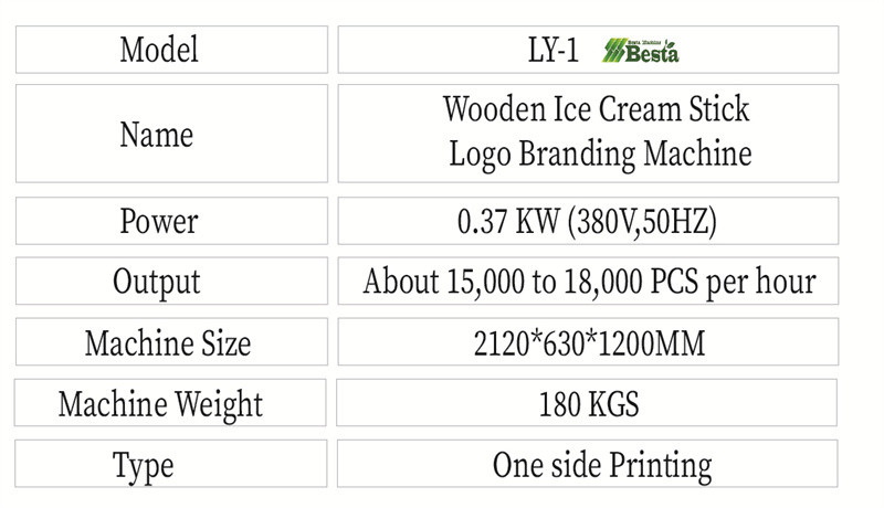 Wooden ice cream stick logo branding machine