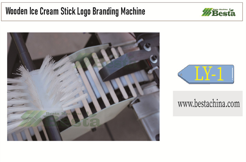 Wooden ice cream stick logo branding machine