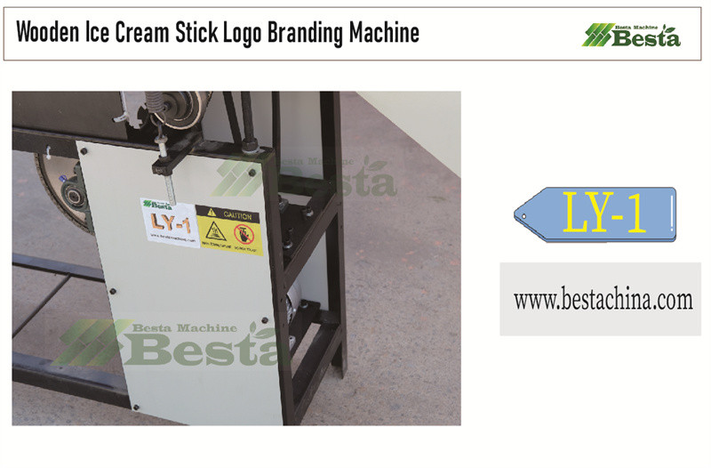 Wooden ice cream stick logo branding machine