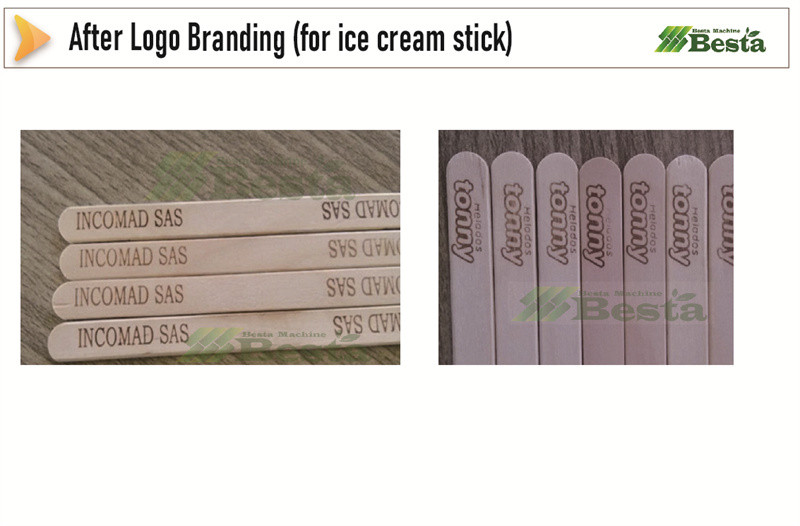 Wooden ice cream stick logo branding machine 6