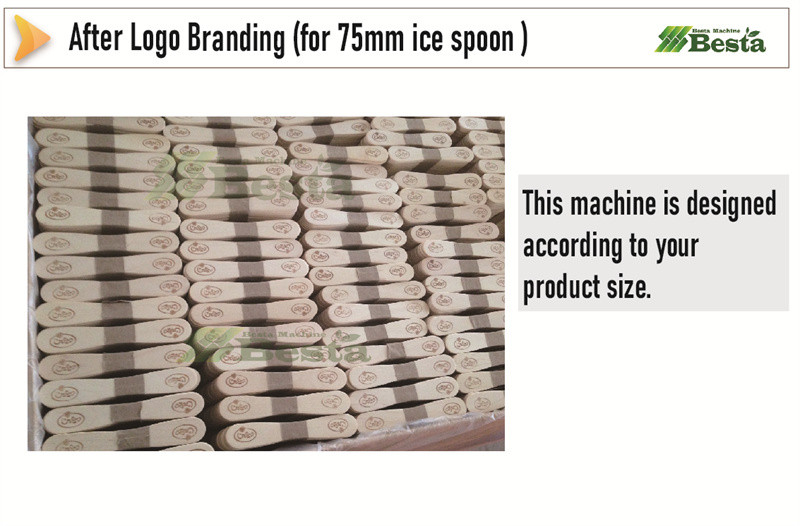 Wooden ice cream stick logo branding machine 2