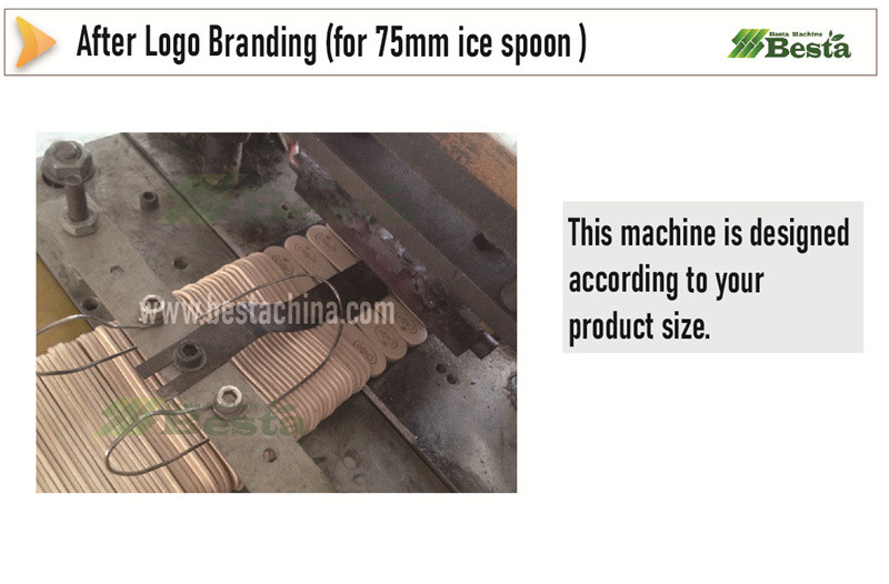 Wooden ice cream stick logo branding machine
