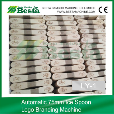 75MM Wooden Ice Spoon Logo Printing Machine, Automatic Branding Machine