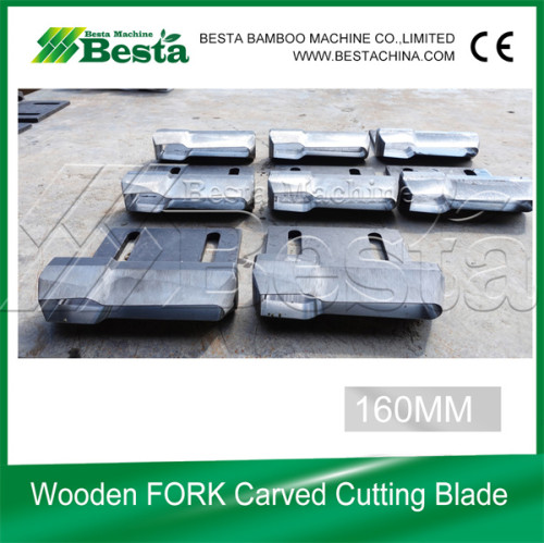 160 MM  Disposable Wooden Fork Carved Cutting Blade