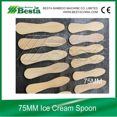 75 MM Wooden Ice Cream Spoon Flat  Blade