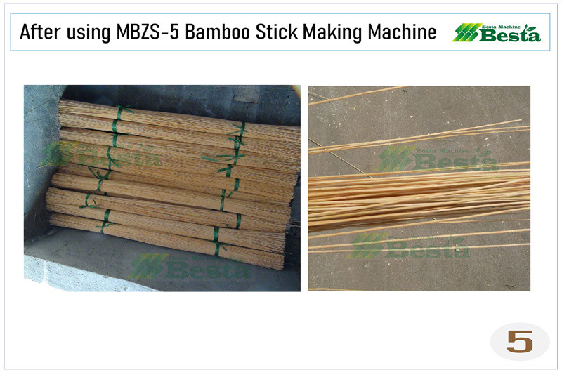 After using Round Bamboo Stick Making Machines