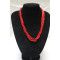 Red coral five-strand gorgeous necklace with bead style